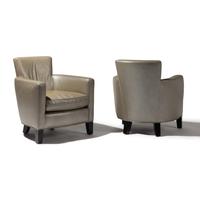 Christian Liaigre (French, 1943-2020) — Pair of Upholstered Library Club Chairs