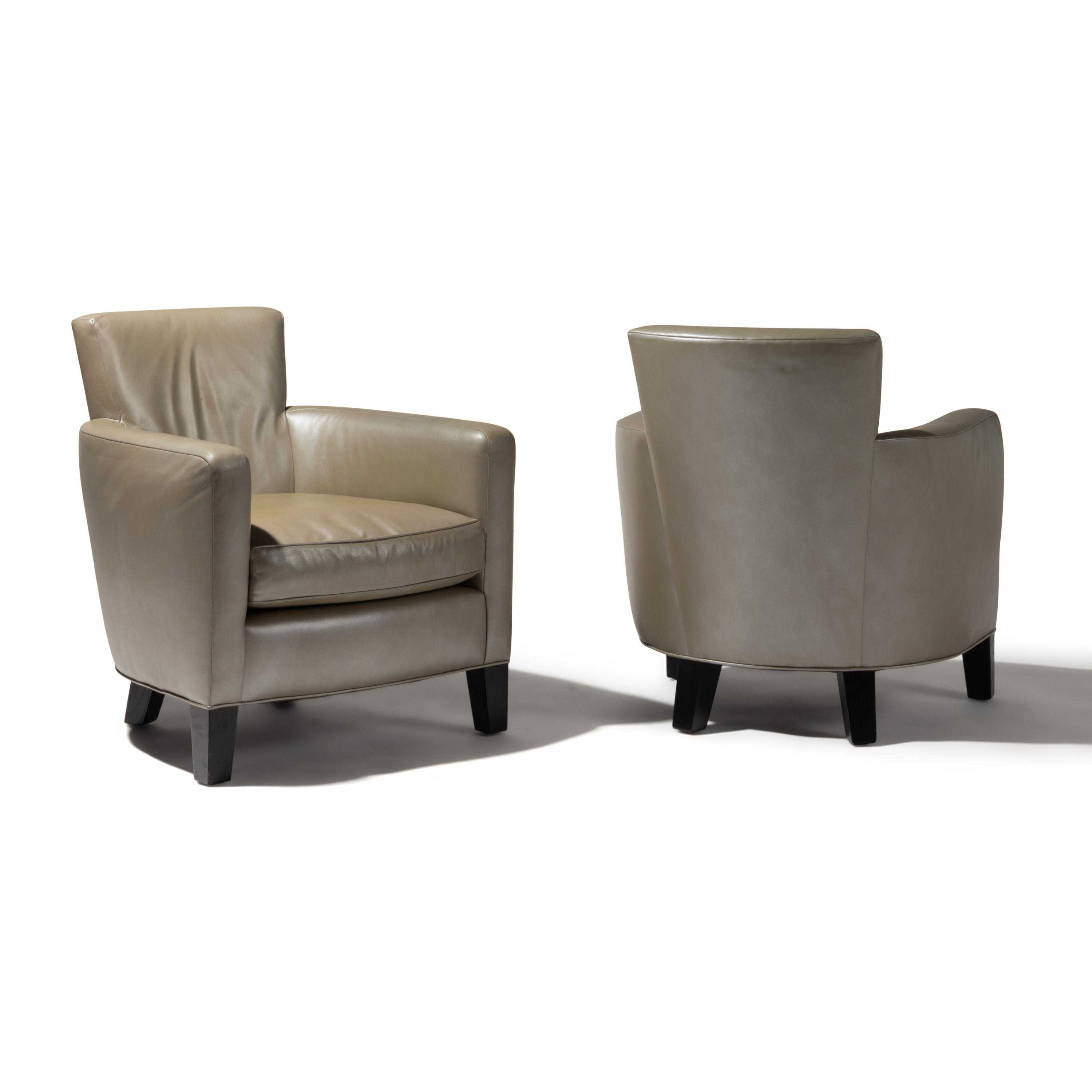 Christian Liaigre (French, 1943-2020) — Pair of Upholstered Library Club Chairs