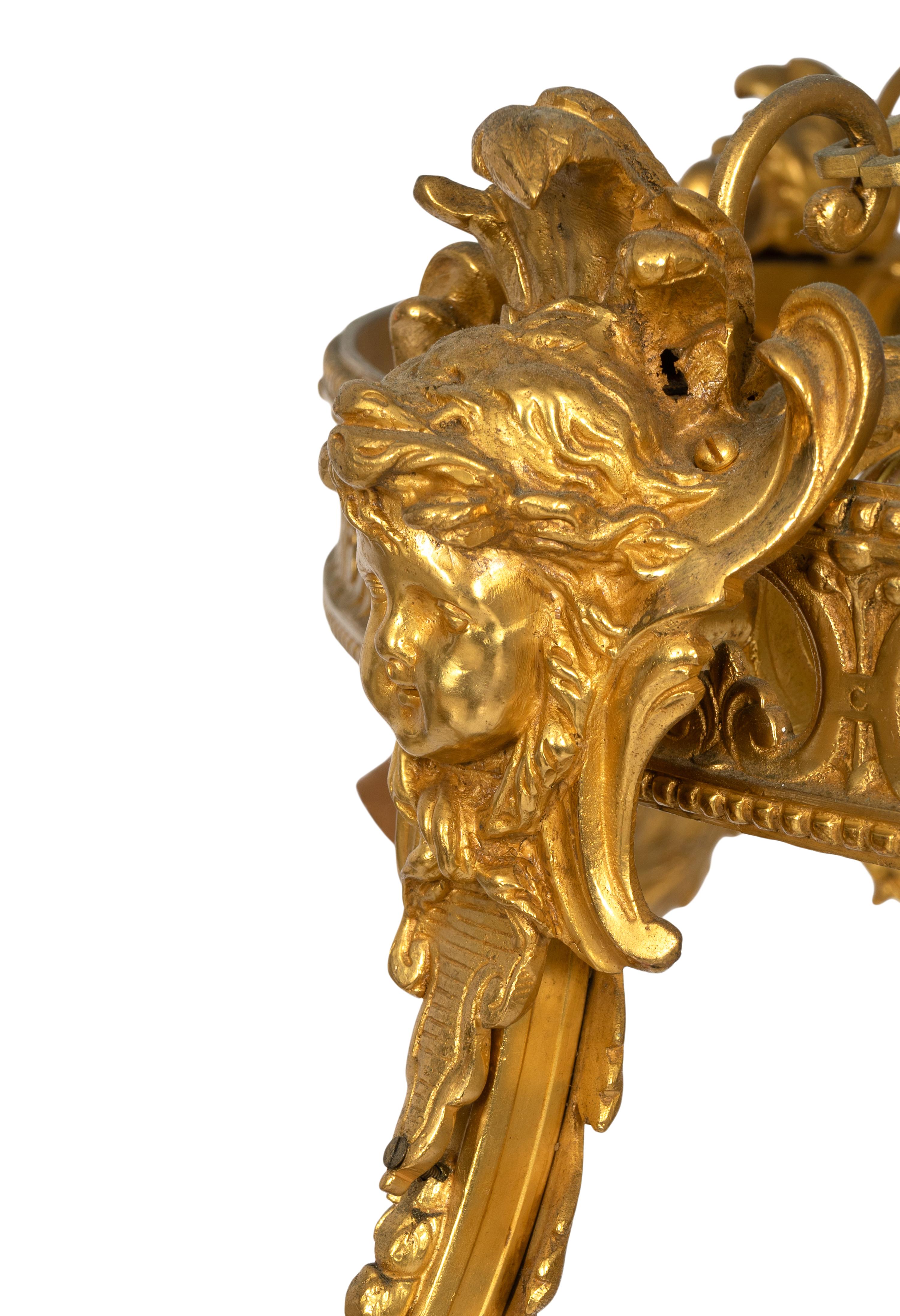 A Belle Epoque Style Gilt Bronze Twelve-Light Chandelier