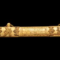 Exceptional Etched Blade Ames US Model 1850 Foot Officer Sword Presented to Colonel (General) Horace Lee & CDV - Published in Thillmann's Civil War Army Swords