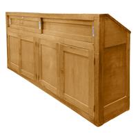 An Oak and Glass Display Cabinet 81.5" W x 16.25" D x 38.25" H — France, 20th Century