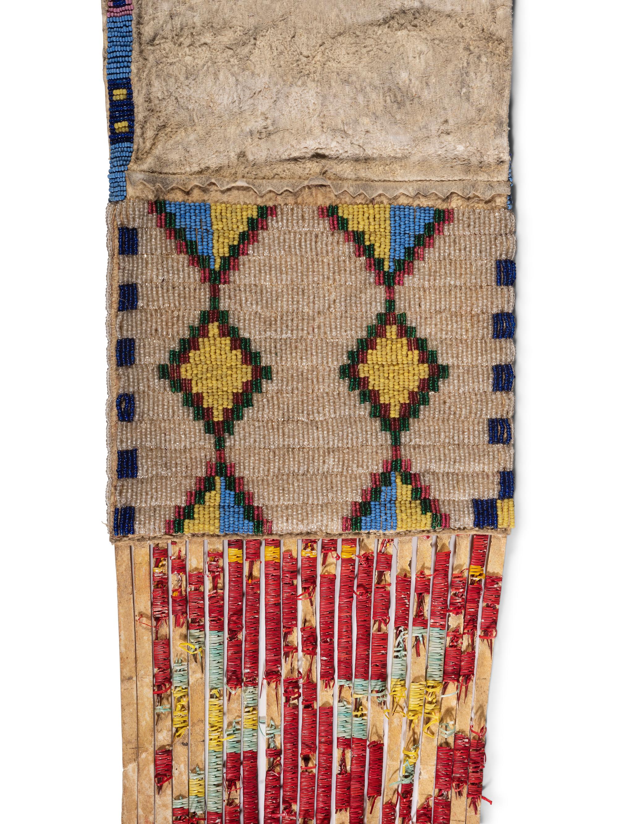 Sioux Beaded Hide Tobacco Bag