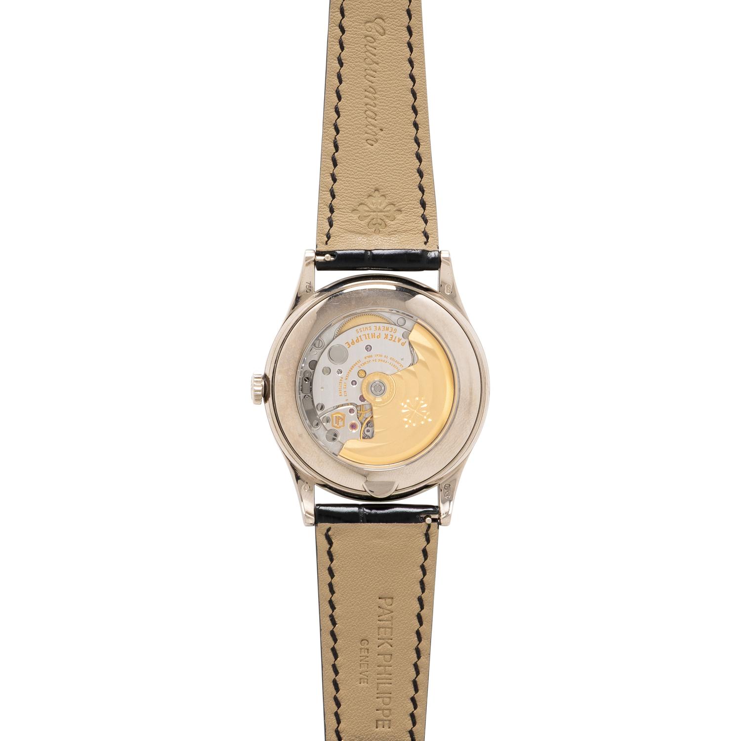 PATEK PHILIPPE, REF. 5396G 18K WHITE GOLD ANNUAL CALENDAR MOONPHASE WATCH WITH PATEK DEPLOYANT BUCKLE