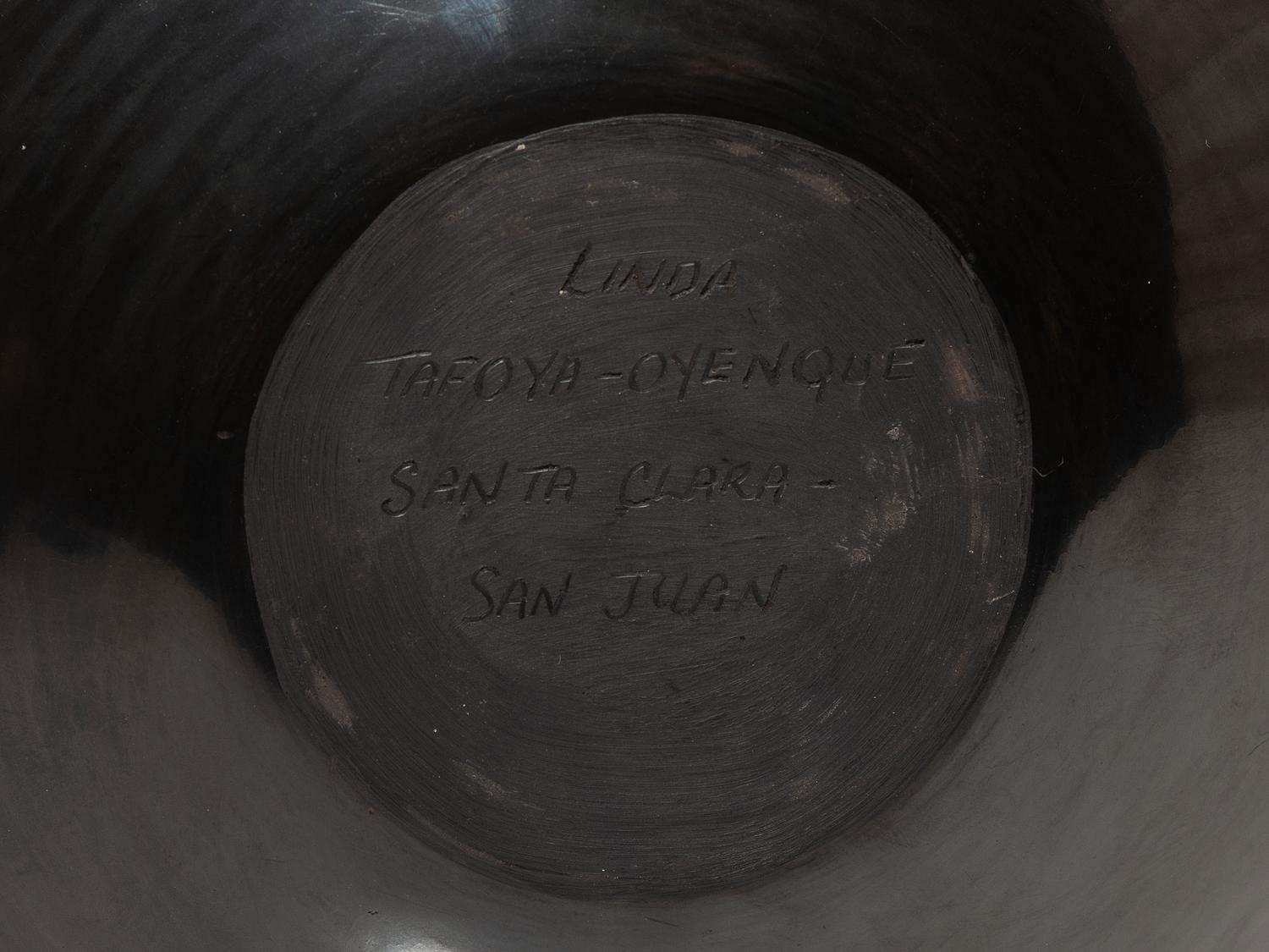 Carved Blackware Pottery Bowl
