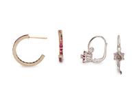 COLLECTION OF RUBY EARRINGS