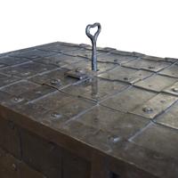 A Wrought Iron Safe Box 35" W x 25" D x 24" H — Italy, 18th Century