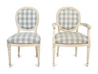 A Set of Ten Louis XVI Style Painted Dining Chairs — 20TH CENTURY