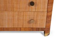 A Bielecky Brothers Rattan, Wicker and Cane-Wrapped Dresser — 20TH CENTURY