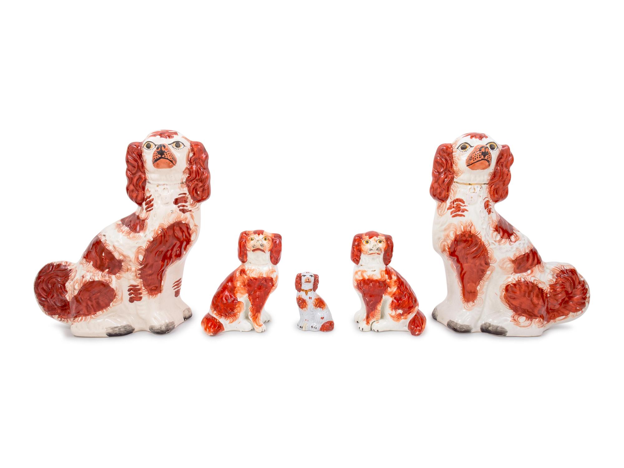 Five Staffordshire Dogs — 19TH CENTURY