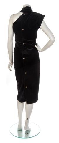 A Gianni Versace Black Velvet Cocktail Dress,