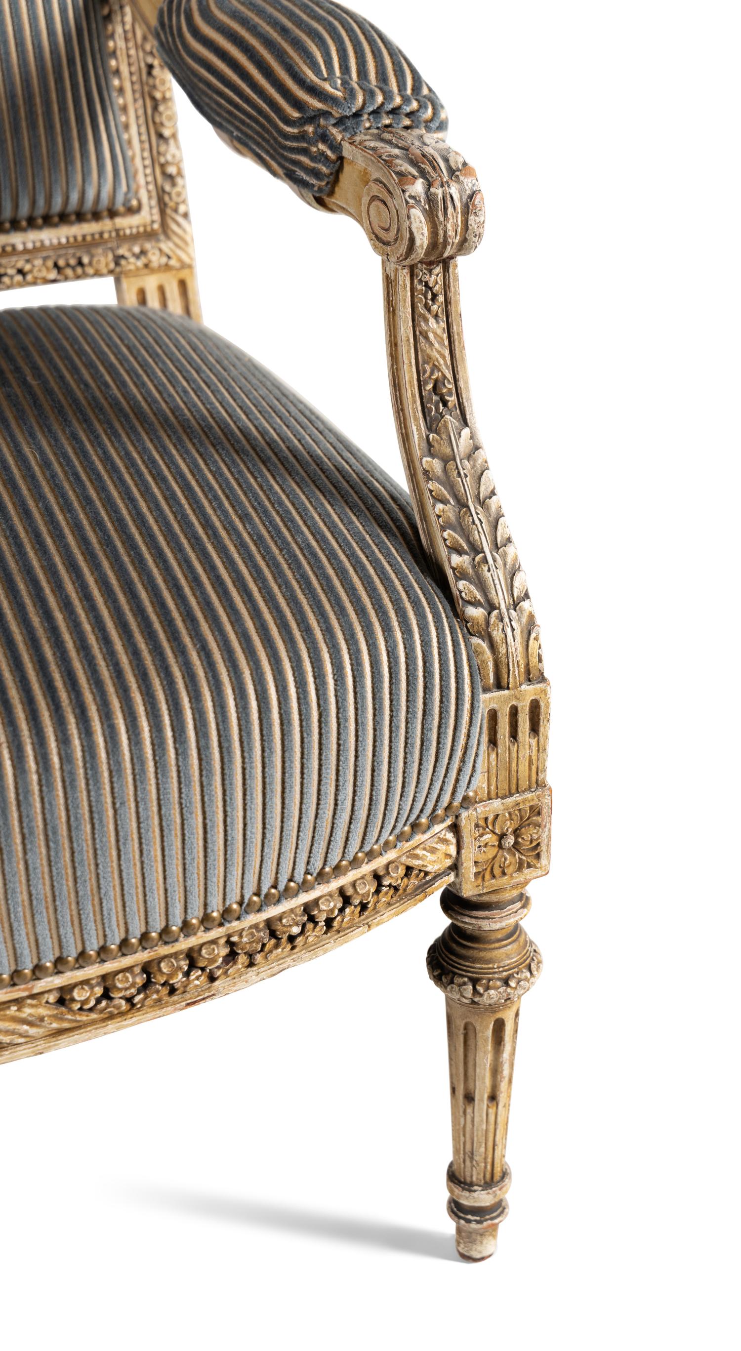 A Louis XVI Style Painted Settee