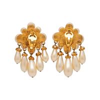 Chanel, Gripoix Pearl Chandelier Ear Clips