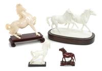 Four Horse Figures or Figural Groups Width of first 14 inches. — 20TH CENTURY