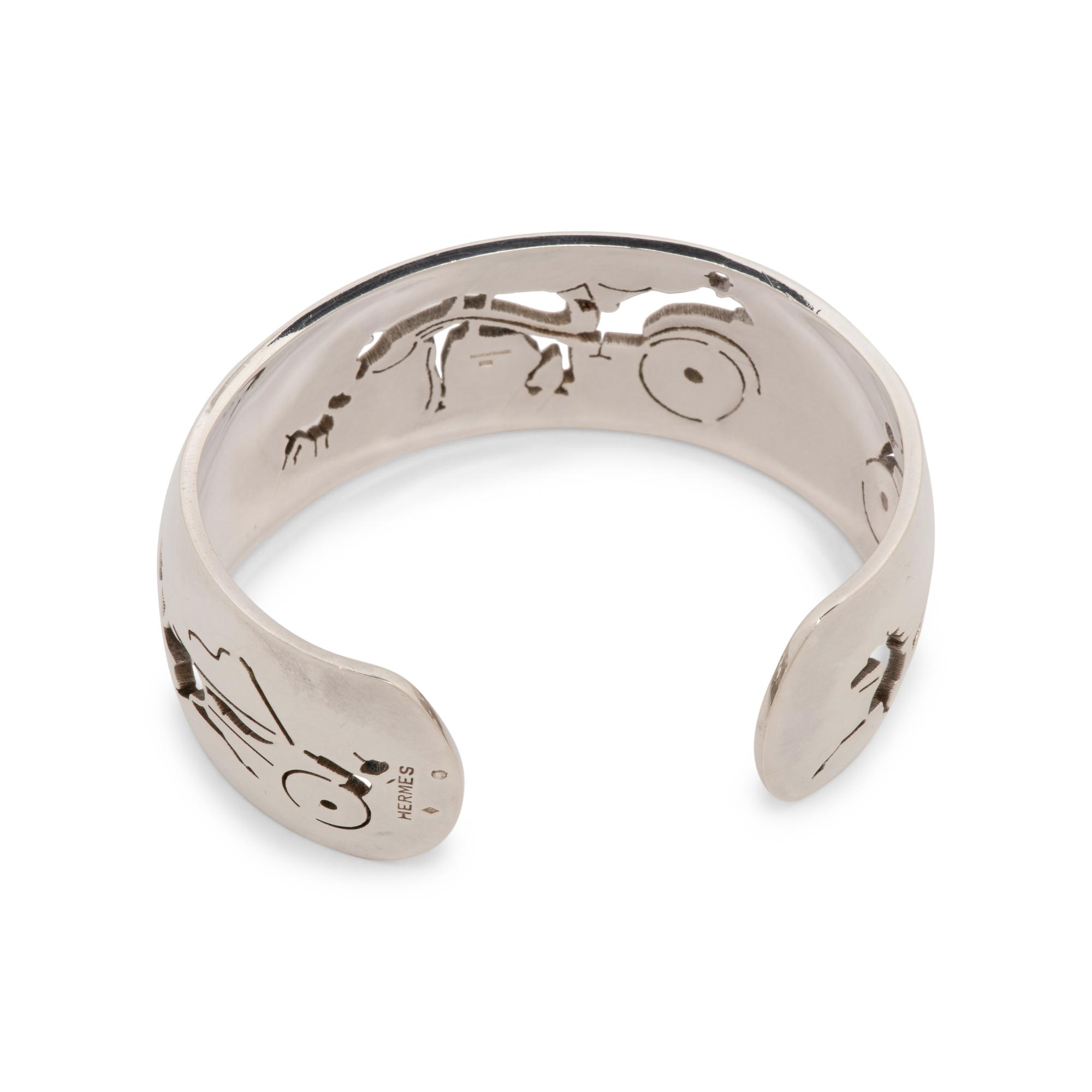 Hermès Sterling Silver Cuff Bracelet