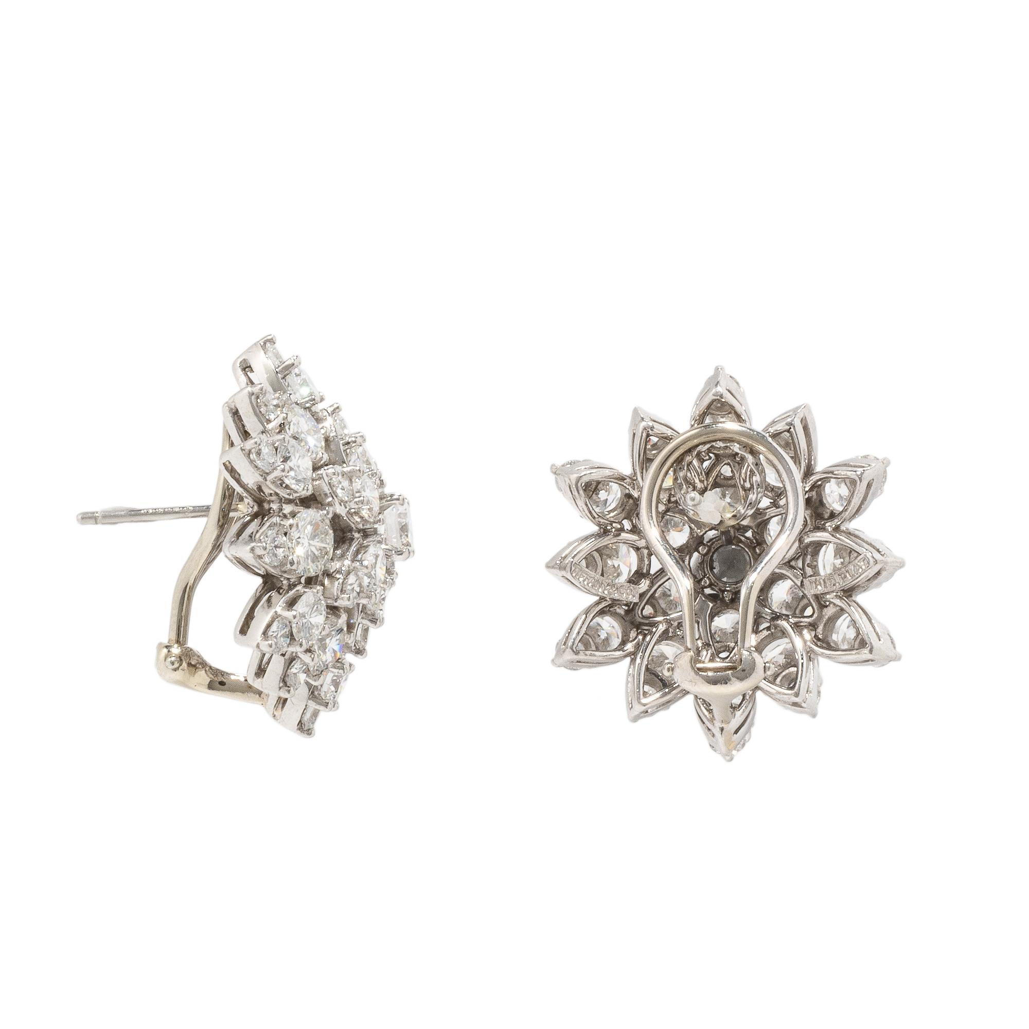 TIFFANY & CO., DIAMOND AND PLATINUM EARRINGS