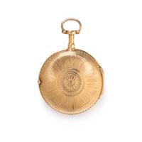 FALQUEA, GILT-METAL OPEN FACE POCKET WATCH