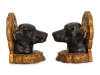 A Pair of Hound's Head Bookends