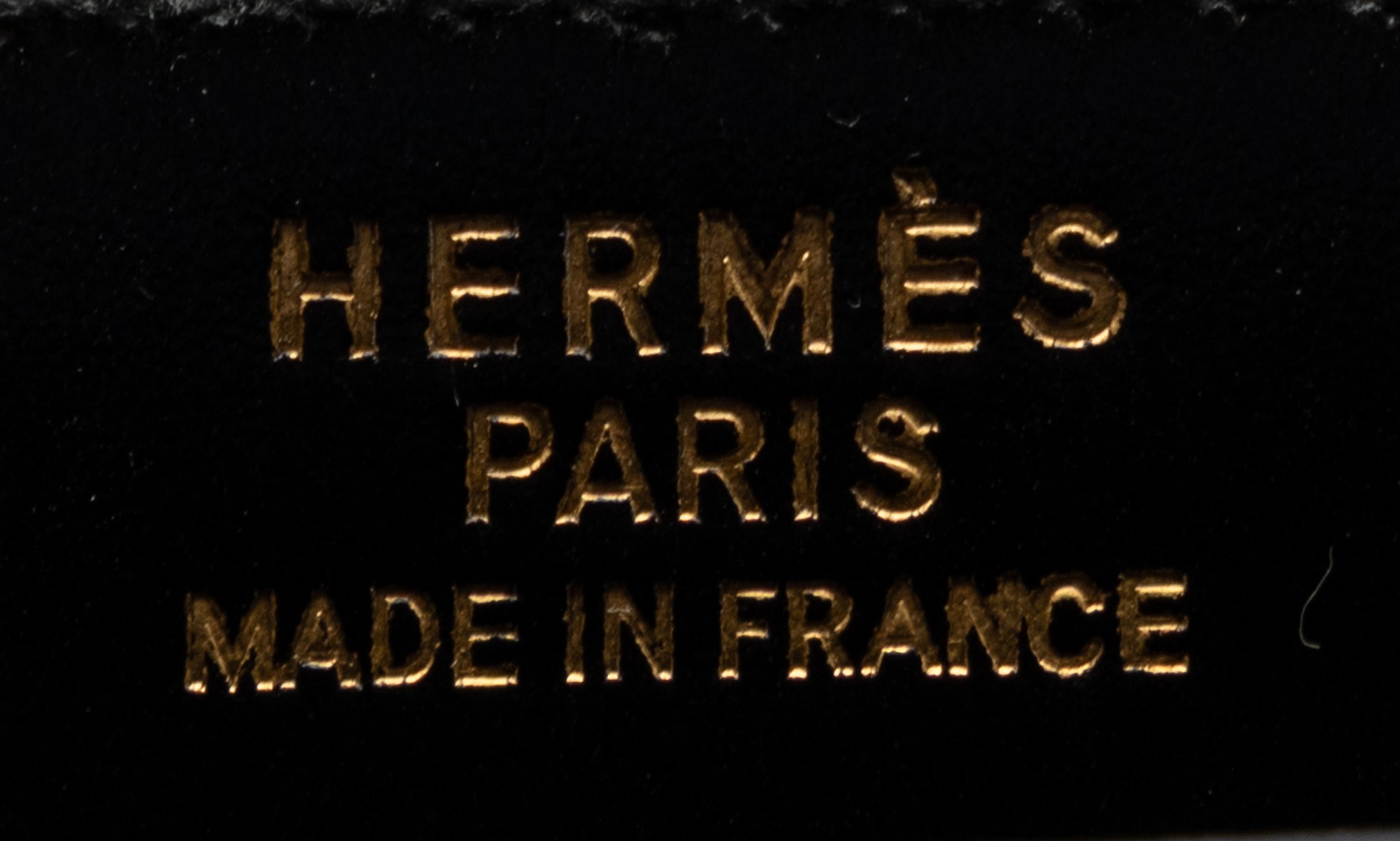 Hermès, Vintage Briefcase in Noir Box Leather