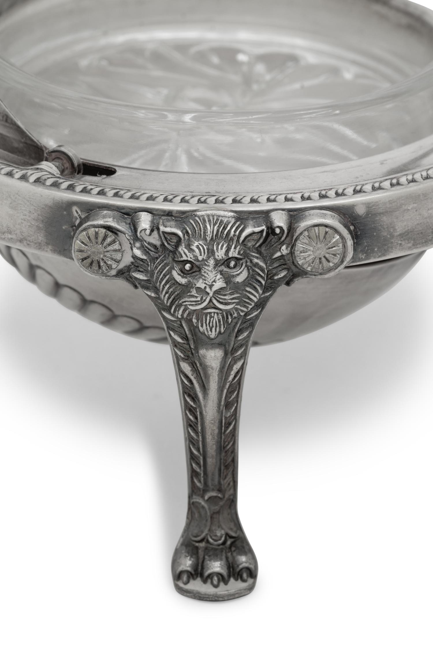 A Pair of Amercian Silver-Plate Covered Butter Servers