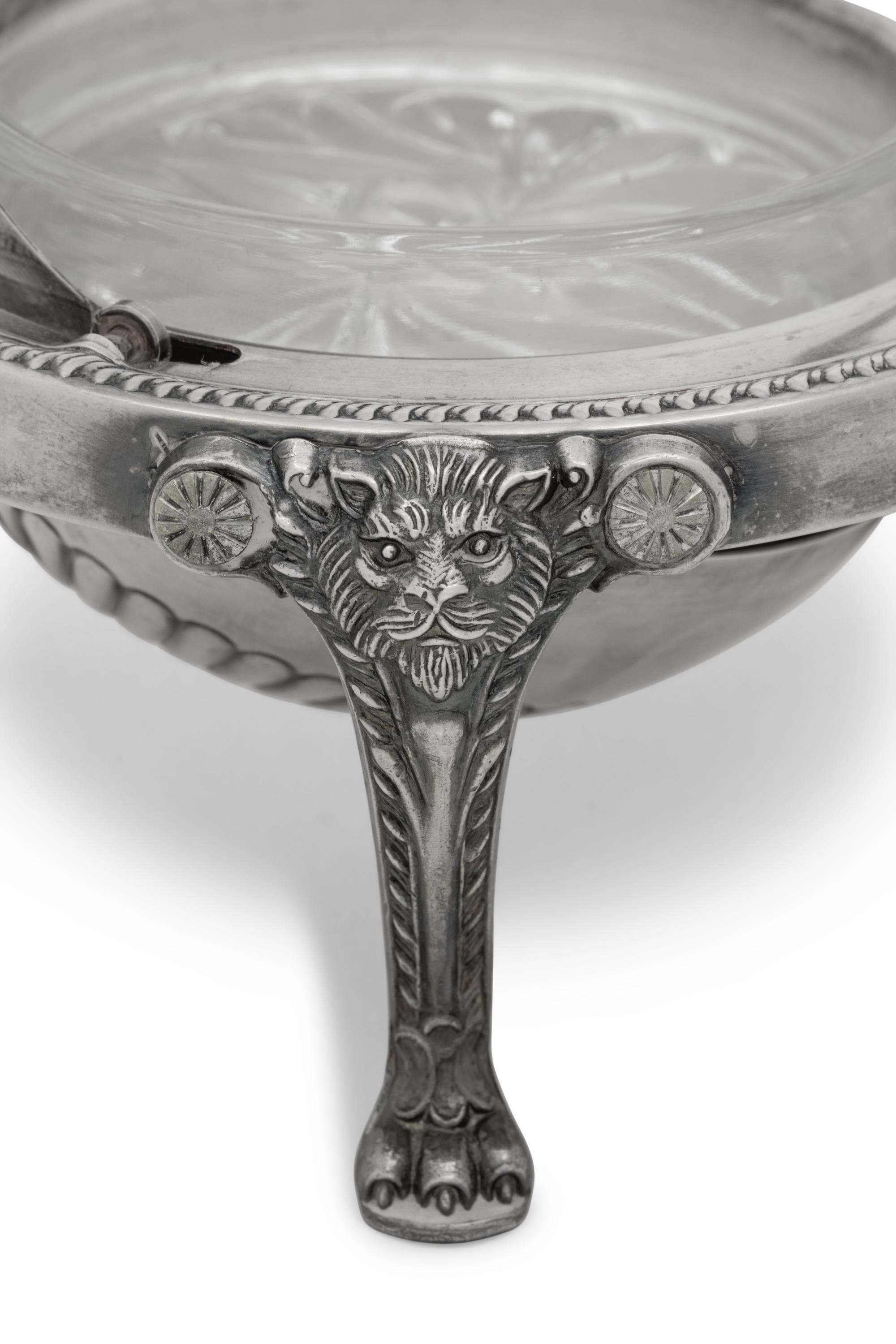 A Pair of Amercian Silver-Plate Covered Butter Servers