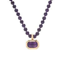 GUMPS, CONVERTIBLE AMETHYST AND DIAMOND PENDANT NECKLACE