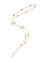 ART NOUVEAU, YELLOW GOLD AND PERIDOT FOB CHAIN