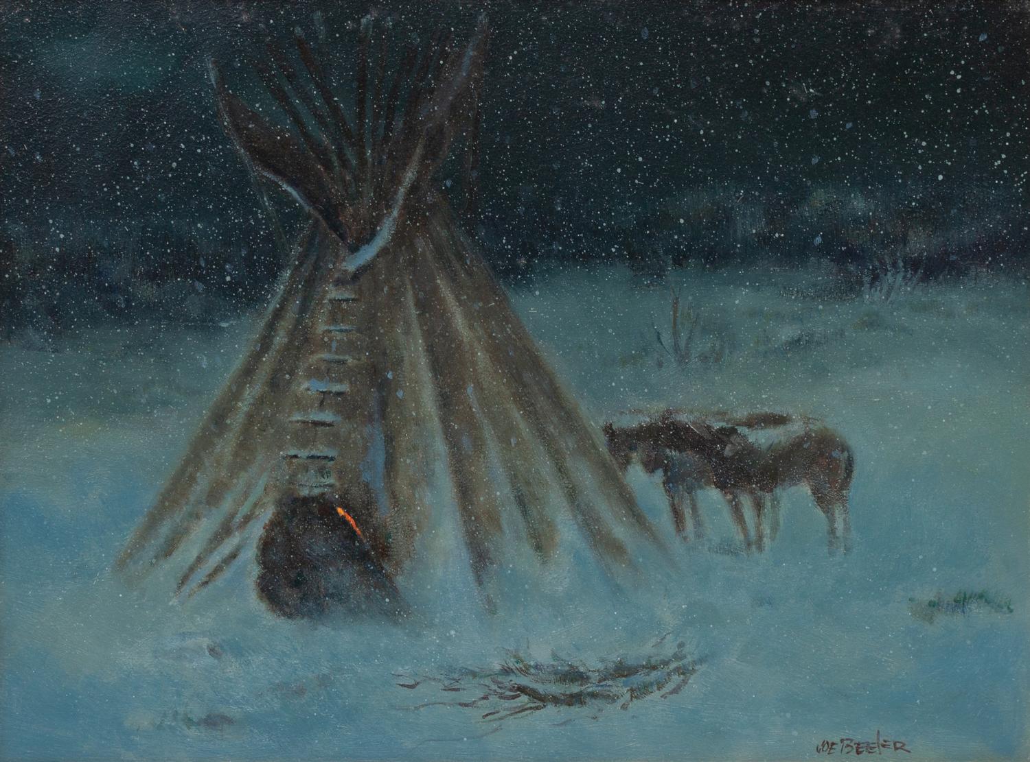 Nocturnal Camp Scene