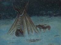 Nocturnal Camp Scene