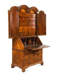 A George II Walnut Bureau Cabinet