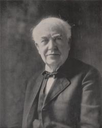 EDISON, Thomas (1847-1931). Photograph signed ("Thos. A. Edison."). N.p., n.d.