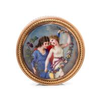 A Gold and Enameled Bonbonnière