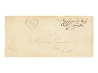 [LINCOLN ASSASSINATION]. DAGGETT, Albert J. (b. ca. 1846). Autograph letter, signed ("Dag") to Miss Julie Trumen. Washington, D.C., 10 AM, 15 April 1865.