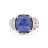TANZANITE AND DIAMOND RING