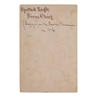 [Native-Americana] Kelly, R.L. Cabinet Card Portrait of Spotted Eagle