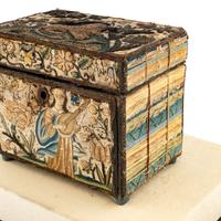 A Charles II Stumpwork Table Casket