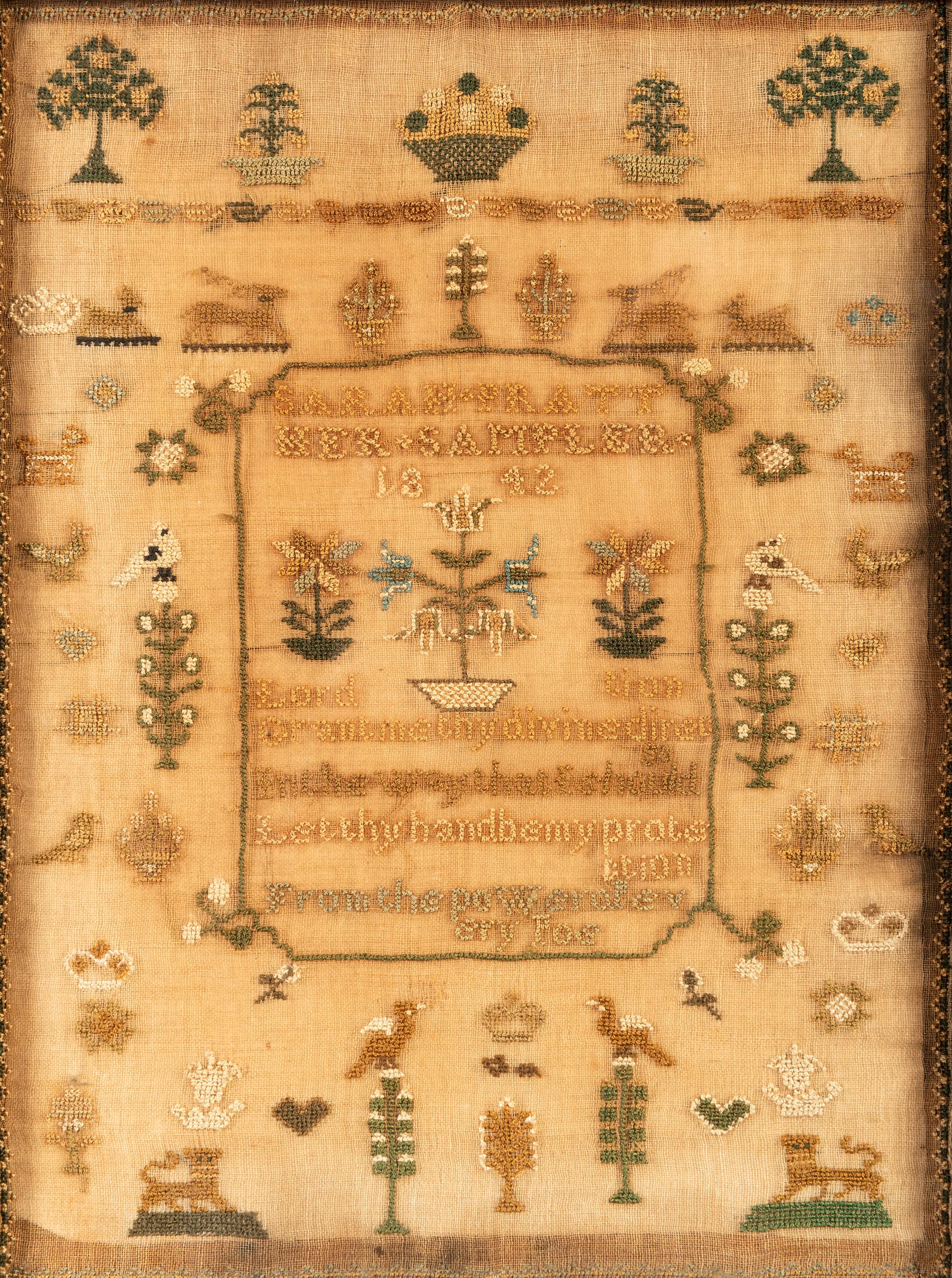 An Embroidered Needlework Sampler