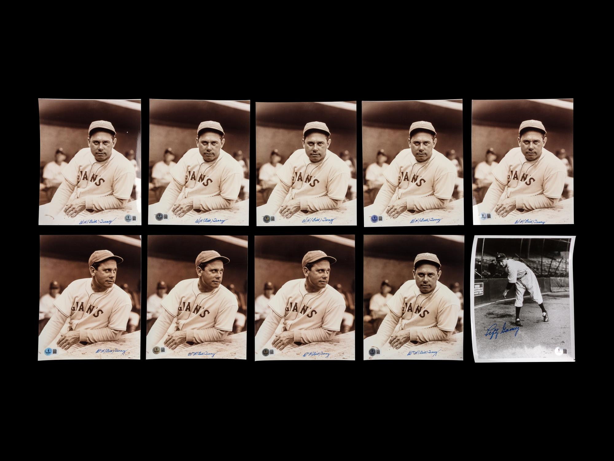 A Large Collection of Baseball Hall of Fame and Notable Signed Photographs (Beckett Authentication Services)