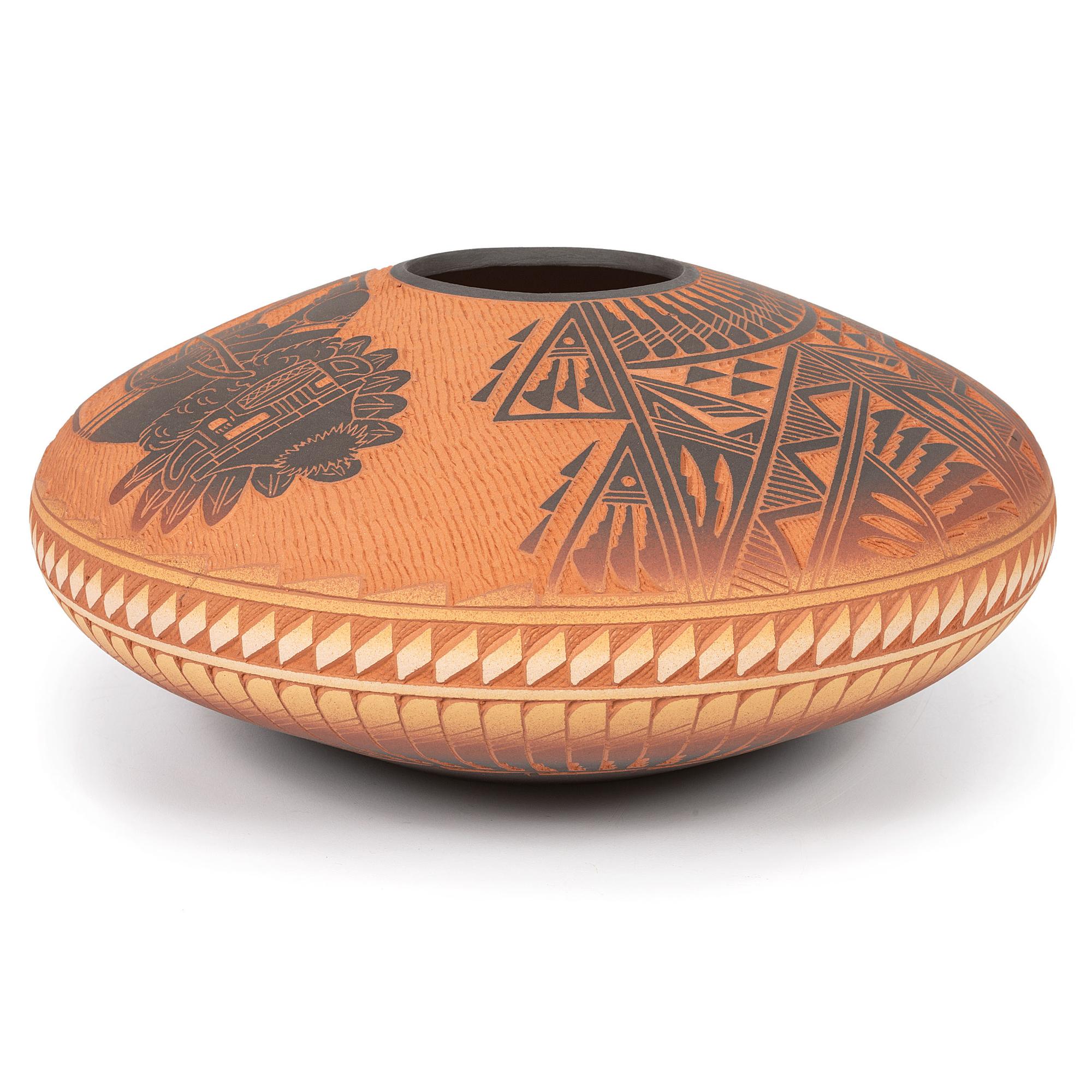 Sgraffito Redware Jar