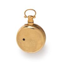 BRITISH, 18K YELLOW GOLD OPEN FACE POCKET WATCH