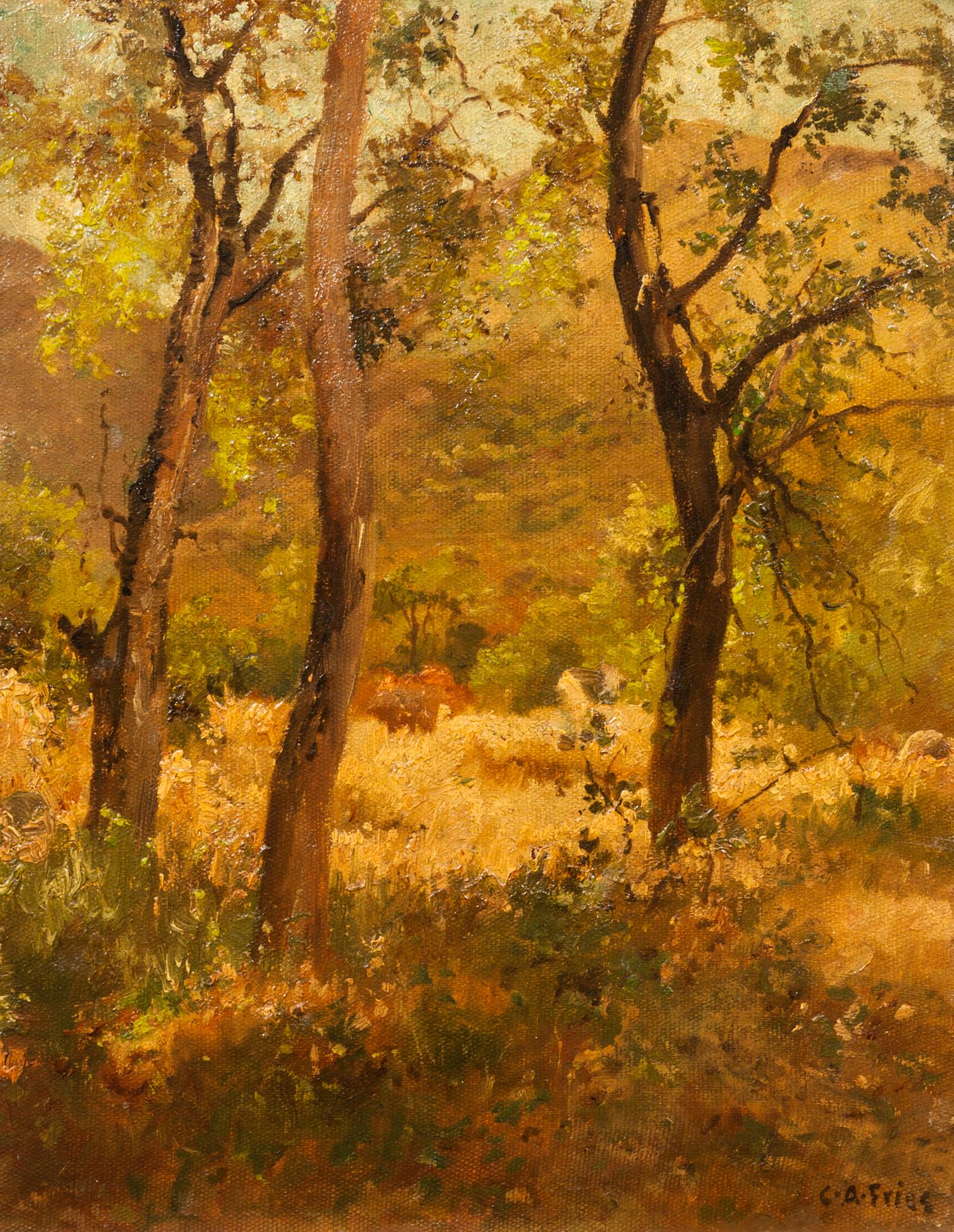 Charles Arthur Fries, (American, 1854-1940), Wooded Landscape