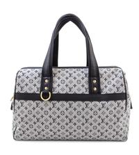 A Louis Vuitton Blue Monogram Canvas Josephine GM Handbag, 13.8" x 9" x 7"; Handle drop: 6".