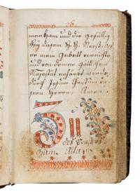 BOHEMIAN ILLUMINATOR Prayerbook, in German (Sorbian-German dialect), illuminated manuscript on paper [Czechia, Planá, 8 May, 1794]