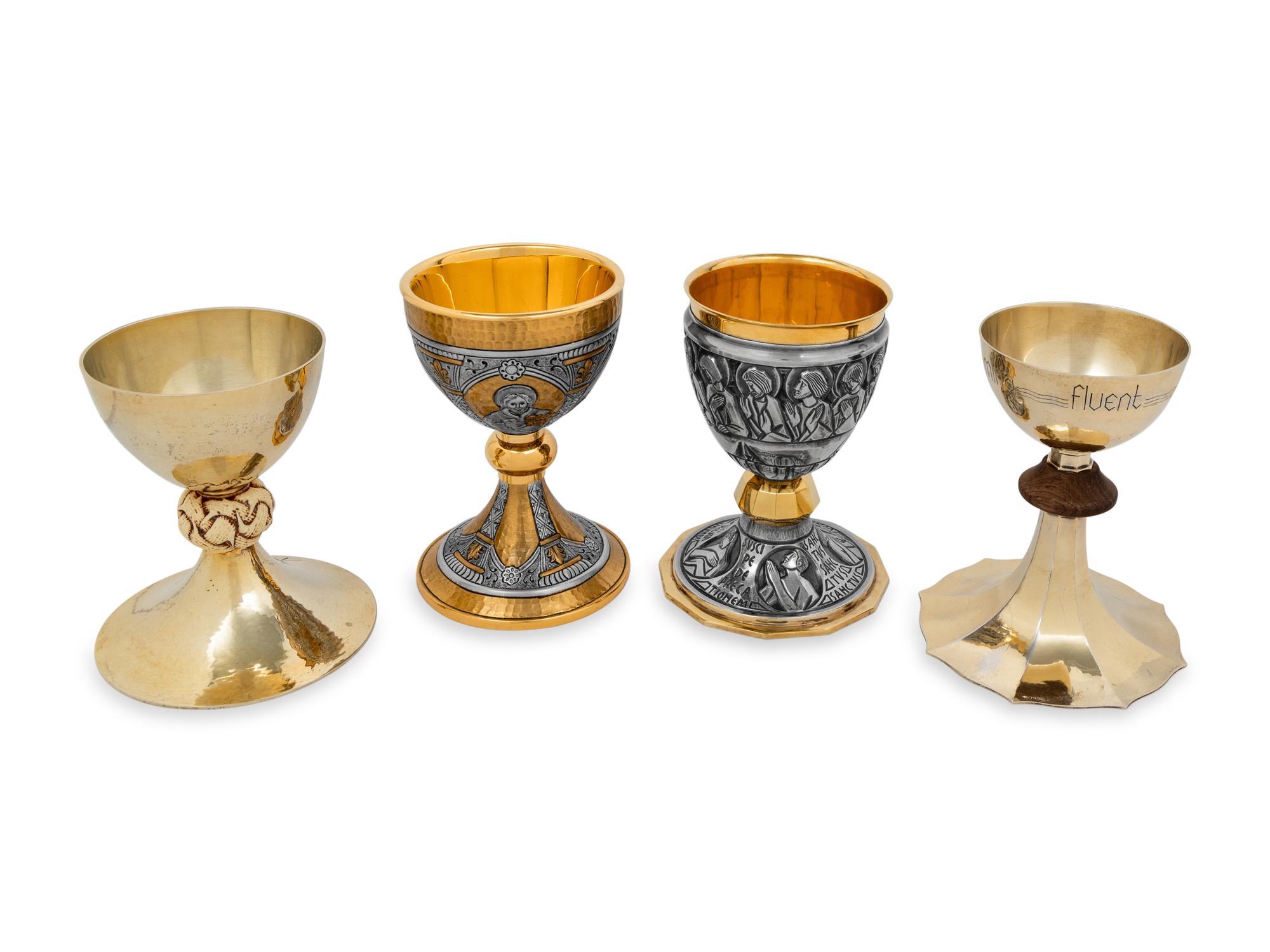 Two Silver Communion Chalices