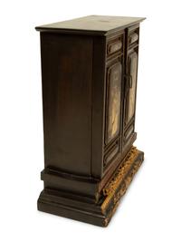 A Chinese Black and Gilt Lacquer Altar Shrine Cabinet — 20TH CENTURY