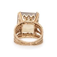 CITRINE AND YELLOW GOLD RING