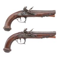 Pair of French Flintlock Coat Pistols by Augustin Merley-Duon