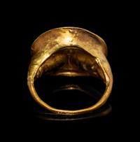 A Hellenistic Gold and Jasper Finger Ring with the Head of Alexander the Great