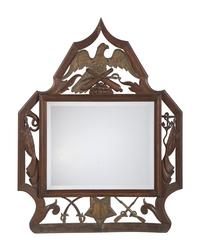 A Carved and Painted Wood Civil War Mirror