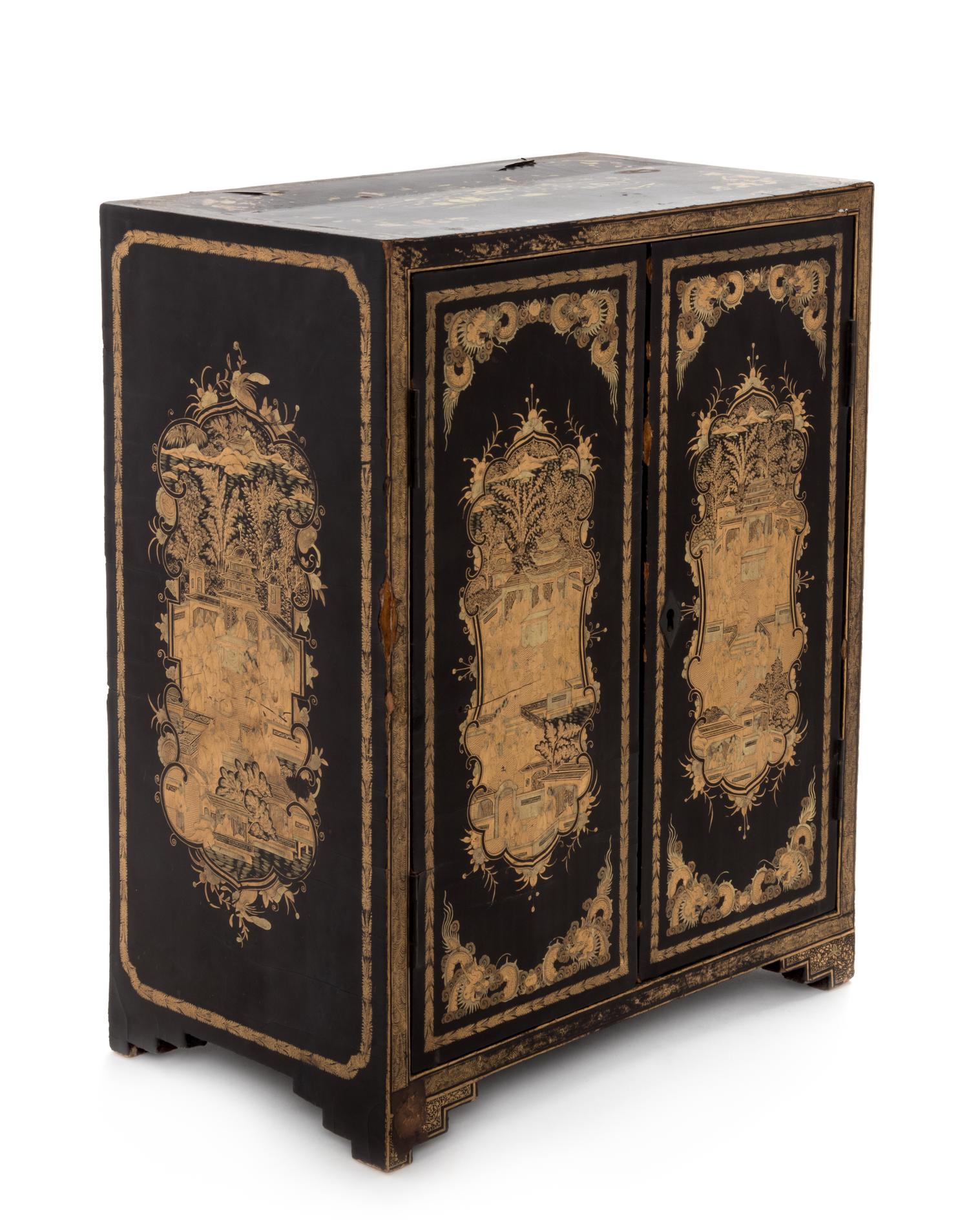 A Chinese Export Lacquered Chest