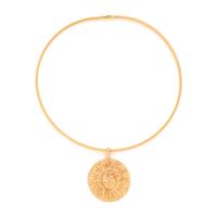 Yellow Gold Sun Pendant Necklace